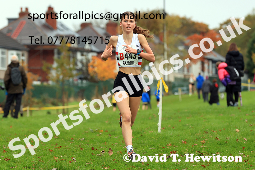 Womens under-17s, 2024 Northern Cross Country Relays, Graves Park, Sheffield.   Photo: David T. Hewitson/Sports for All Pics